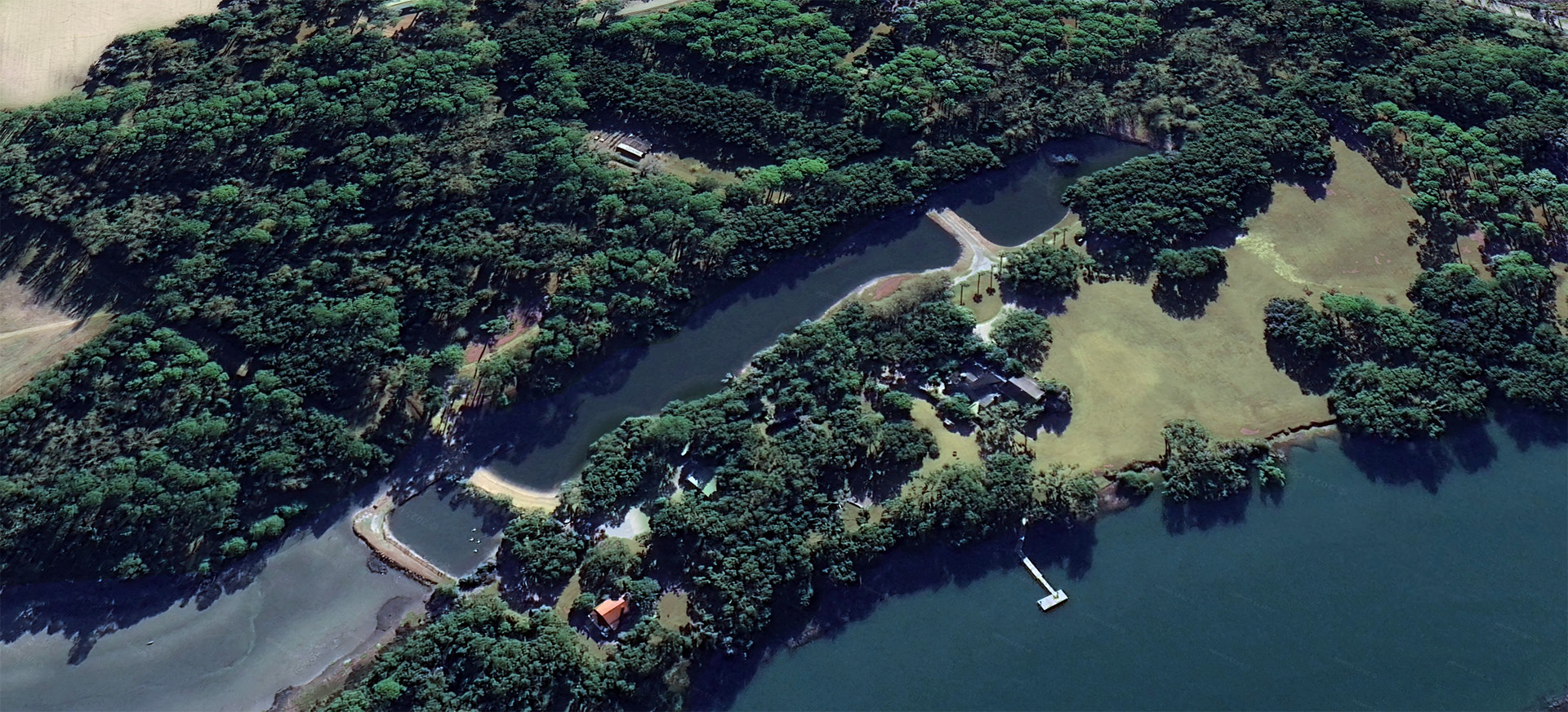 Orange Grove luxury wedding venue in Beaufort, SC - aerial photo